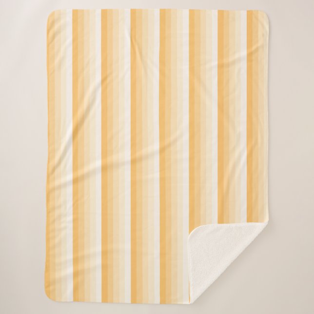 Cobertor Sherpa Listras de sombra amarelas (Frente)