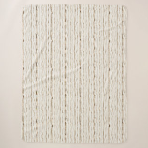 Cobertor Sherpa Listras Marrons Creme