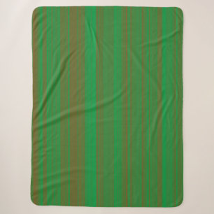 Cobertor Sherpa Listras Marrons Verdes