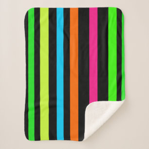 Cobertor Sherpa Listras neon