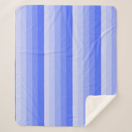 Cobertor Sherpa Listras ombre em tons de azul pervinca