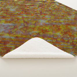 Cobertor Sherpa Listras queimadas e xadrez manchado