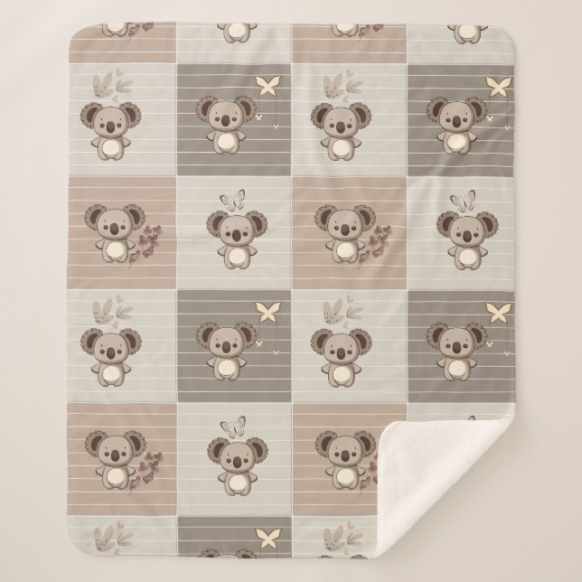 Cobertor Sherpa Little Koala Bliss (Frente)