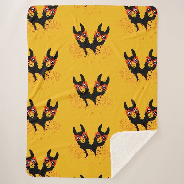 Cobertor Sherpa Llama Sisters (Frente)