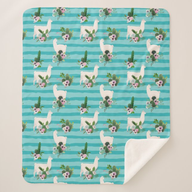 Cobertor Sherpa Llamas Sherpa Blanket (Frente)