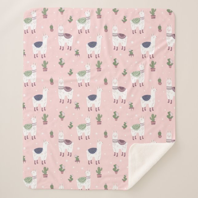 Cobertor Sherpa Llamas Sherpa Blanket (Frente)