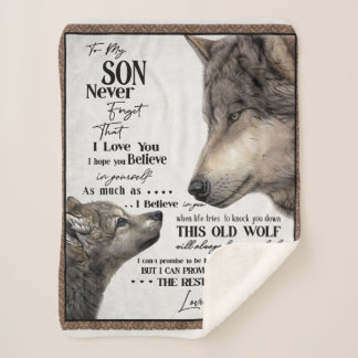 Cobertor Sherpa Lobo Para Meu Filho Nunca Esquece O Seu Presente P
