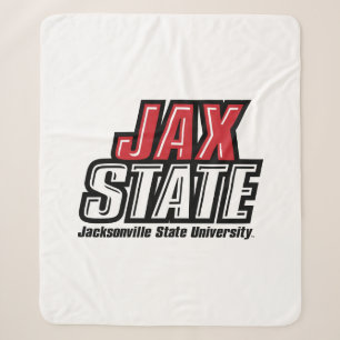 Cobertor Sherpa Logotipo da Jacksonville State University JAX STAT