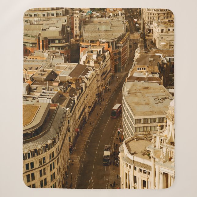 Cobertor Sherpa London rooftop view panorama with urban architectu (Frente)