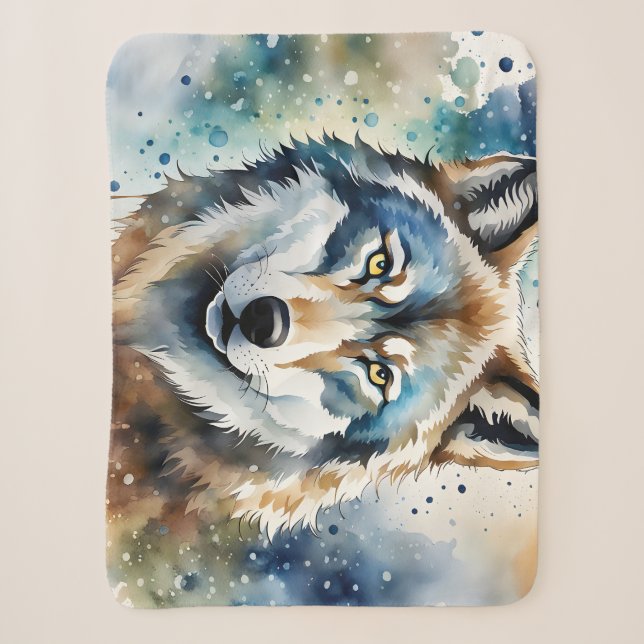 Cobertor Sherpa Lone Wolf (Frente)