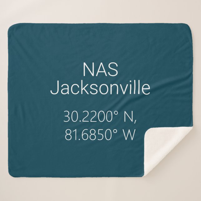 Cobertor Sherpa Longitude do Latitude da Jacksonville NAS (Frente (Horizontal))