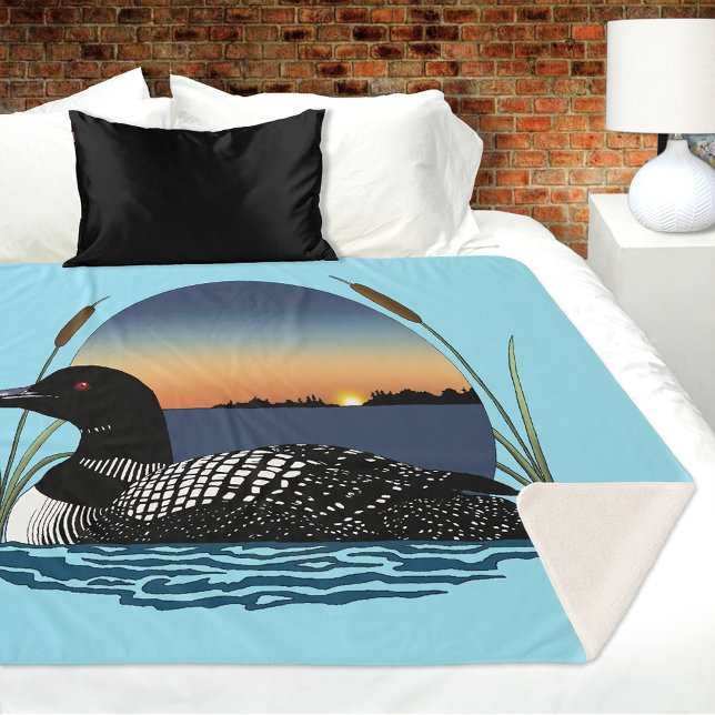 Cobertor Sherpa Loon Sunset Blue (Criador carregado)