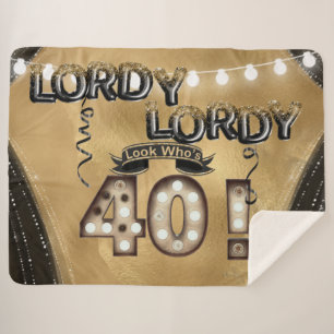 Cobertor Sherpa Lordy Olhem quem tem 40 balões de aniversário