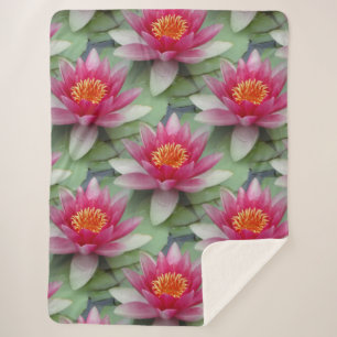 Cobertor Sherpa Lotus Water Lily Sherpa