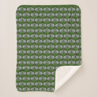 Cobertor Sherpa Loucura de Coelho Inglês (Verde)