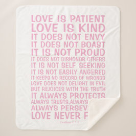 Cobertor Sherpa Love Never Fails Sherpa Blanket