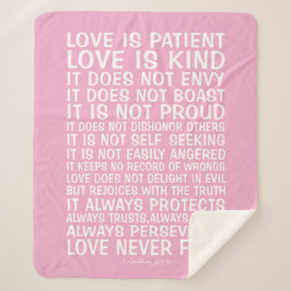 Cobertor Sherpa Love Never Fails Sherpa Blanket