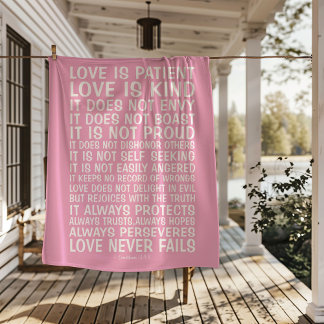 Cobertor Sherpa Love Never Fails Sherpa Blanket