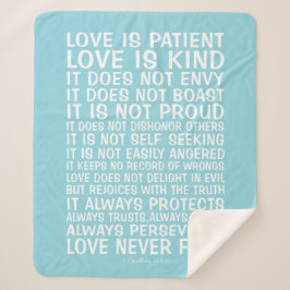 Cobertor Sherpa Love Never Fails Sherpa Blanket