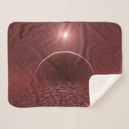 Cobertor Sherpa Lua do Oceano Escarlate