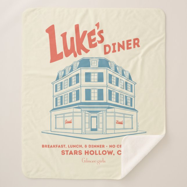Cobertor Sherpa Luke’s Diner Stars Hollow Design (Frente)