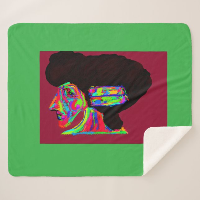 Cobertor Sherpa Luna Wolfwoman  (Frente (Horizontal))