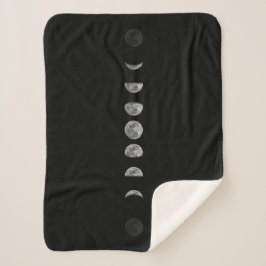 Cobertor Sherpa Lunar Moon Fases Celestiais