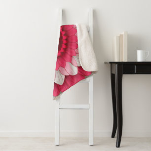 Cobertor Sherpa Luxúria e Sherpa Blanket - Vermelho, Rosa