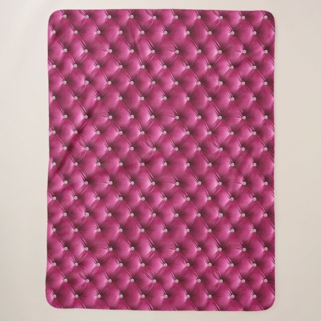 Cobertor Sherpa Luxury Glam Pink Faux Velvet (Frente)
