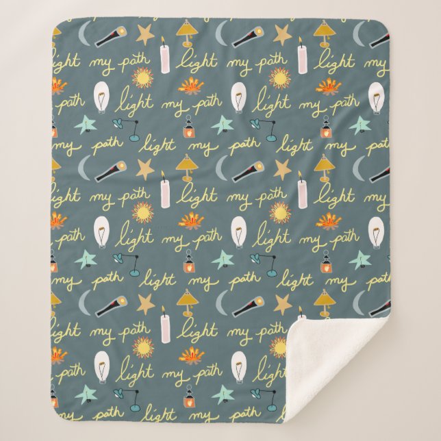 Cobertor Sherpa Luz Meu Caminho (Frente)