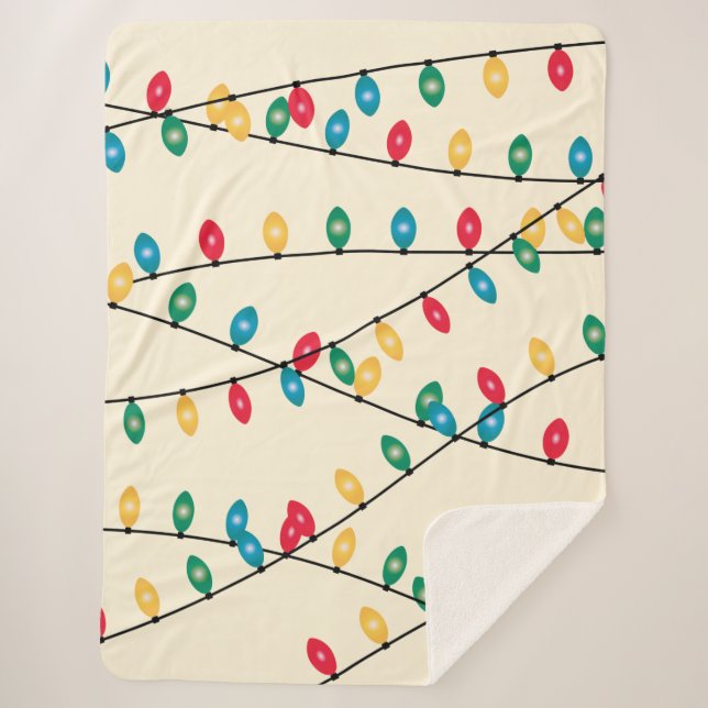 Cobertor Sherpa Luzes de Natal (Frente)