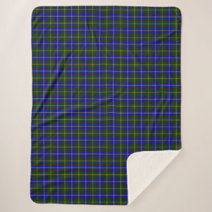 Cobertor Sherpa Macneil da xadrez azul de Barra tartan