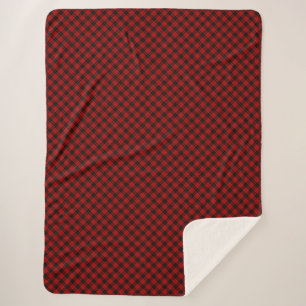 Cobertor Sherpa MacQueen Tartan Red and Black Xadrez