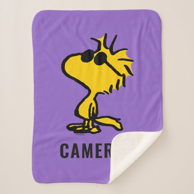 Cobertor Sherpa Madeira Em Óculos De Sol | Adicione seu nome (Frente)