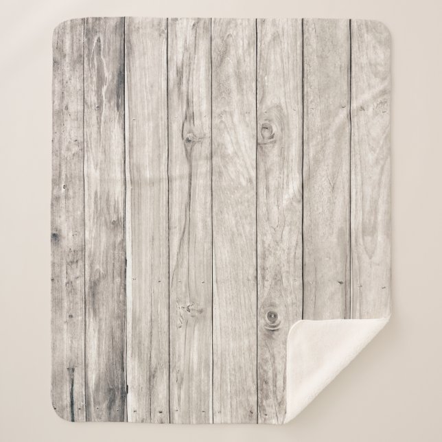 Cobertor Sherpa Madeira Velha Sem Costura: Fundo de Muro Texturiza (Frente)