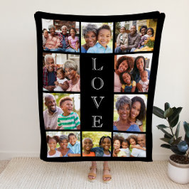 Cobertor Sherpa Mãe ama 10 fotos preto