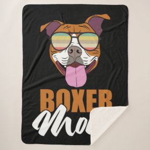 Cobertor Sherpa Mãe do Boxer  Personalizado Para Minha Mãe