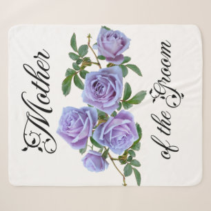 Cobertor Sherpa Mãe do Buquê Rosa Azul de Cor da Água do Groom