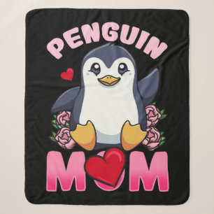 Cobertor Sherpa Mãe do Pinguim Presente Para Dono Da Mãe De Pin