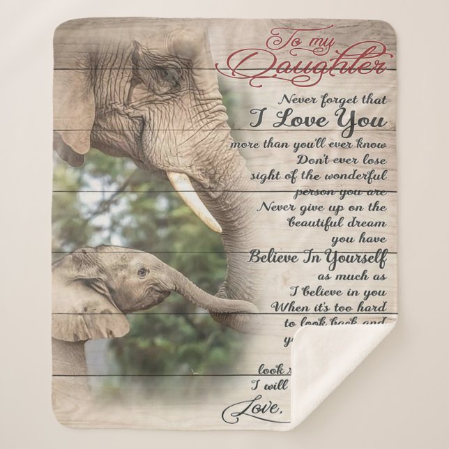 Cobertor Sherpa Mãe Para A Minha Carta De Filha, Presente De Anive (Frente)