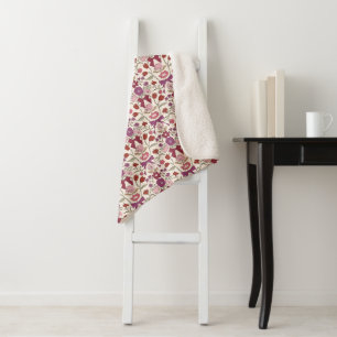 Cobertor Sherpa Magenta Arcos e Blossomo Russo