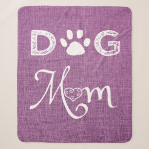 Cobertor Sherpa Magenta Burlap Dog Mãe Sherpa Blanket
