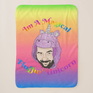 Cobertor Sherpa Magnética Fluffin Unicorn Pequeno Sherpa Blanket