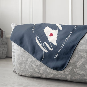 Cobertor Sherpa Maine Home State Personalizado