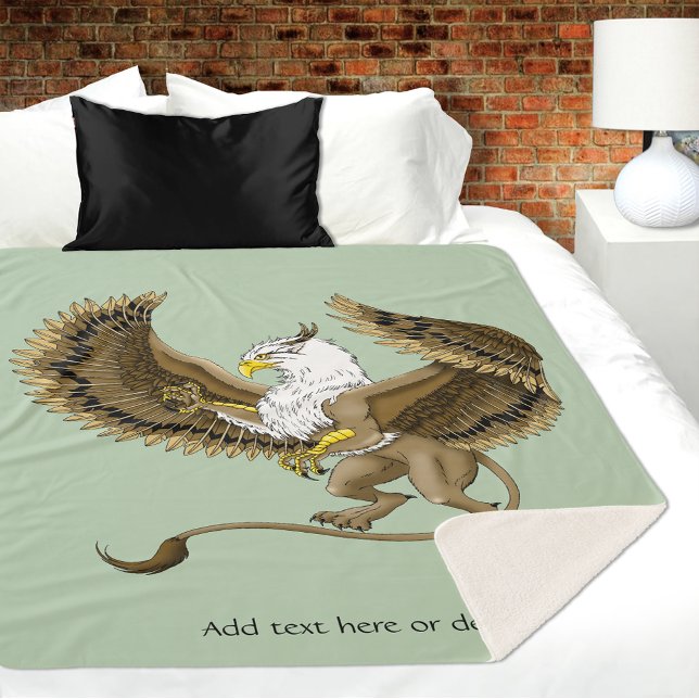 Cobertor Sherpa Majestoso Grifo Fantasia Fantástico (Criador carregado)