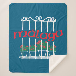 Cobertor Sherpa Malaga, window with flowers