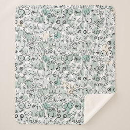 Cobertor Sherpa mama feminista pastel