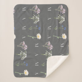 Cobertor Sherpa MAMA Floral Dia das Mães, Presente Suave e Sentime