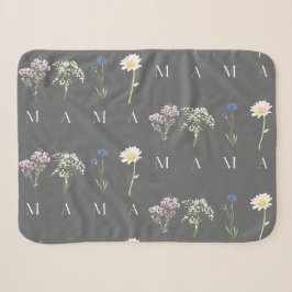 Cobertor Sherpa MAMA Floral Dia das Mães, Presente Suave e Sentime