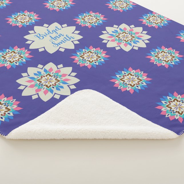 Cobertor Sherpa Mandala Roxo 60 x 80 (3/4)